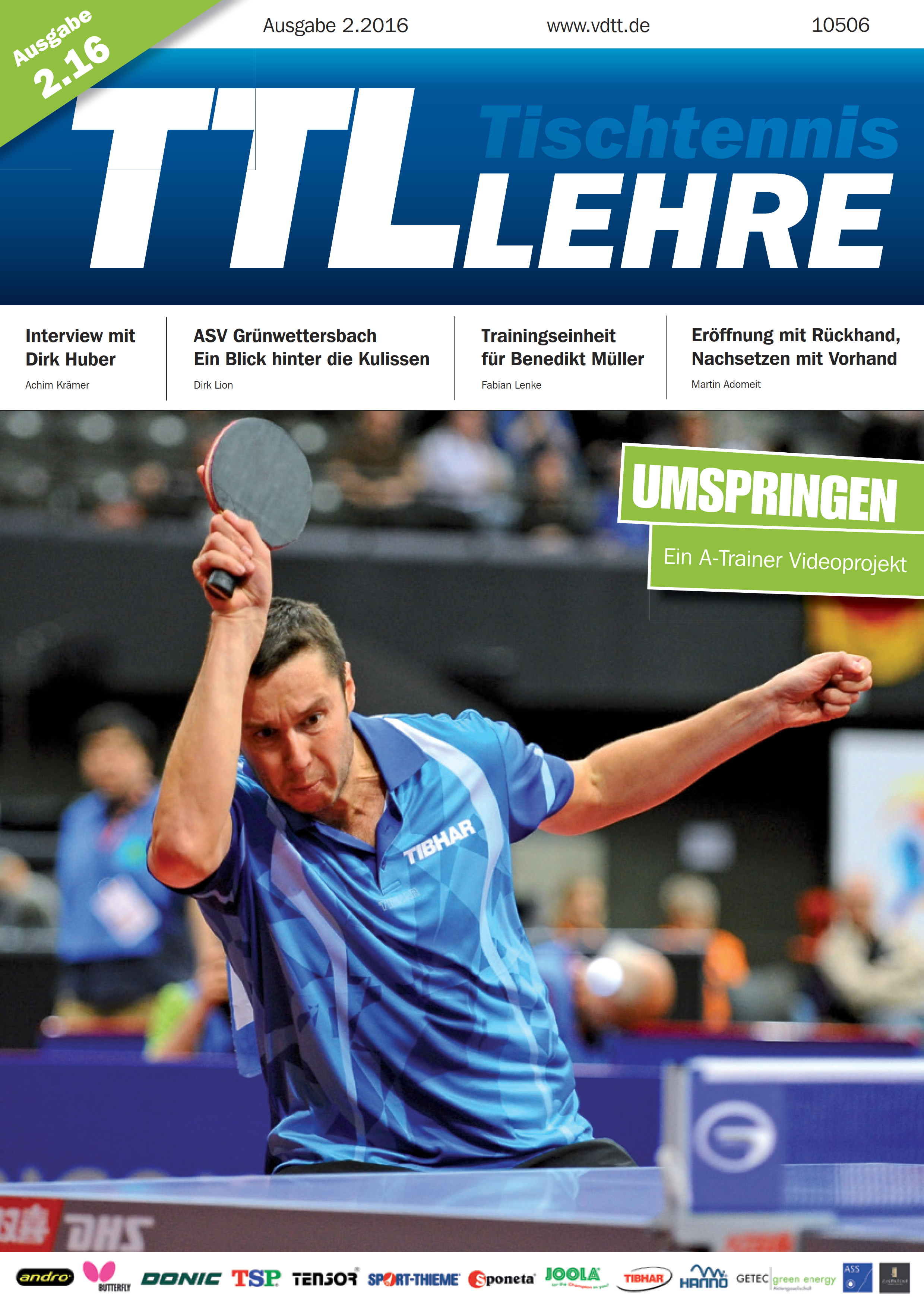 VDTT-Zeitschrift Tischtennislehre - Ausgabe: 2016-02