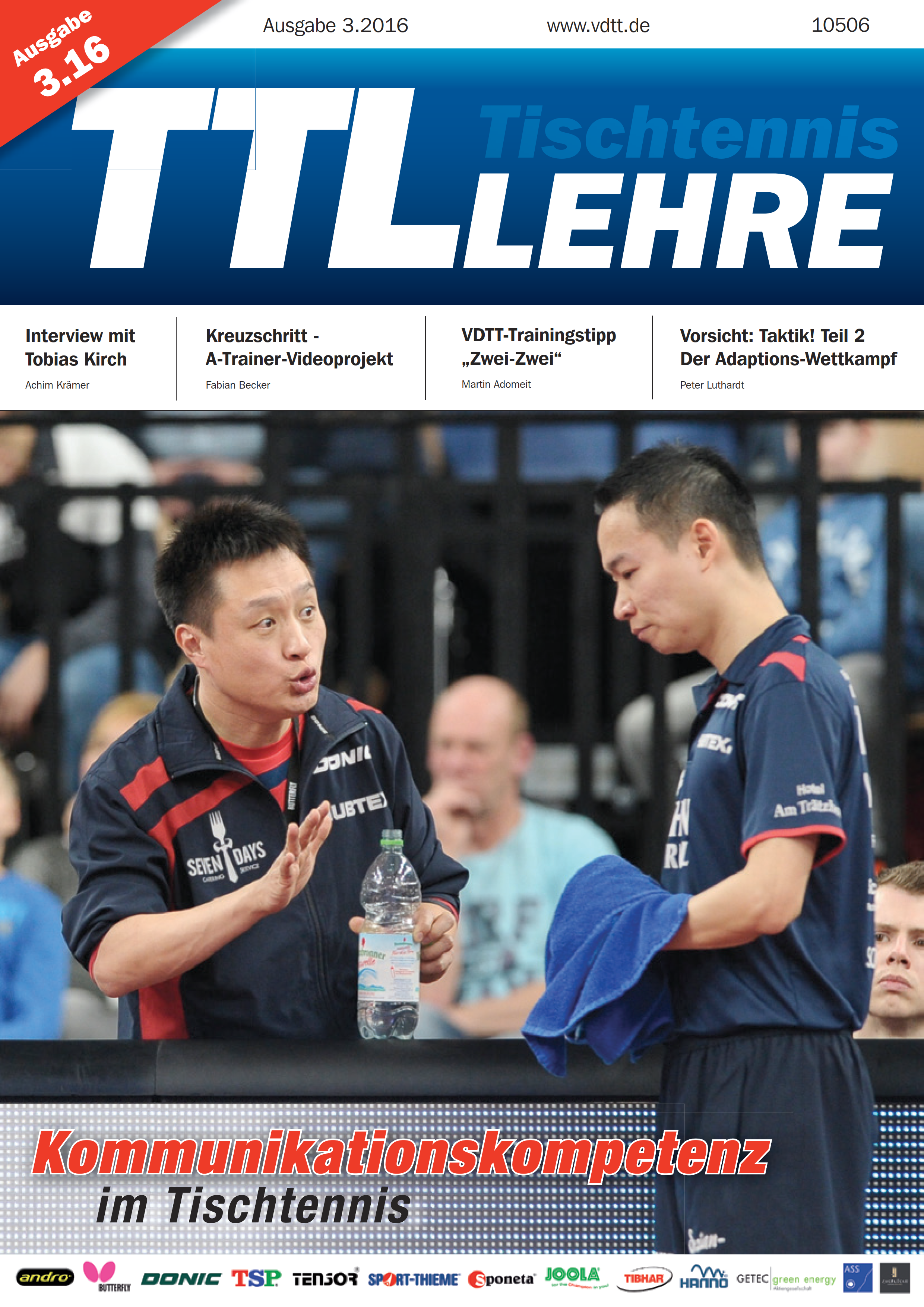 VDTT-Zeitschrift Tischtennislehre - Ausgabe: 2016-03