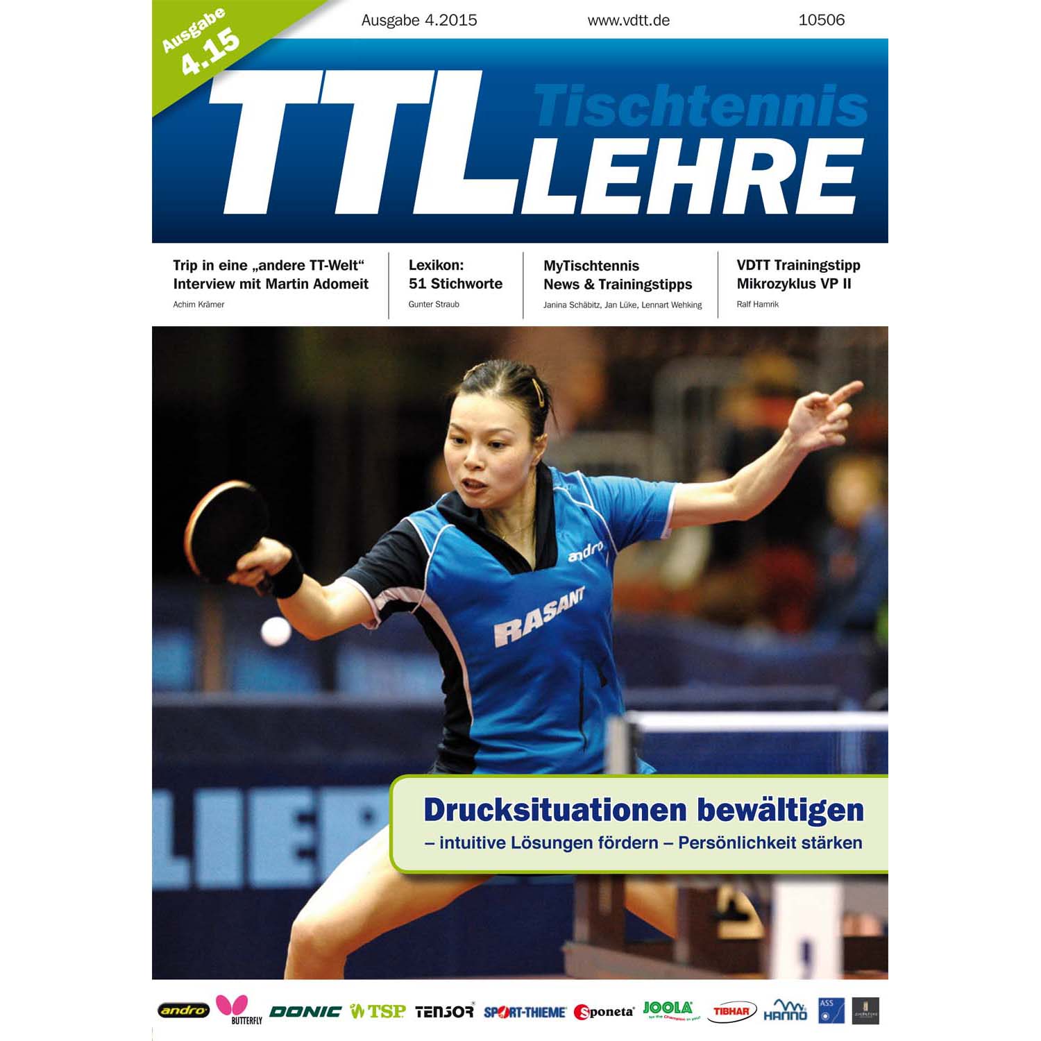 VDTT-Zeitschrift Tischtennislehre - Ausgabe: 2015-04